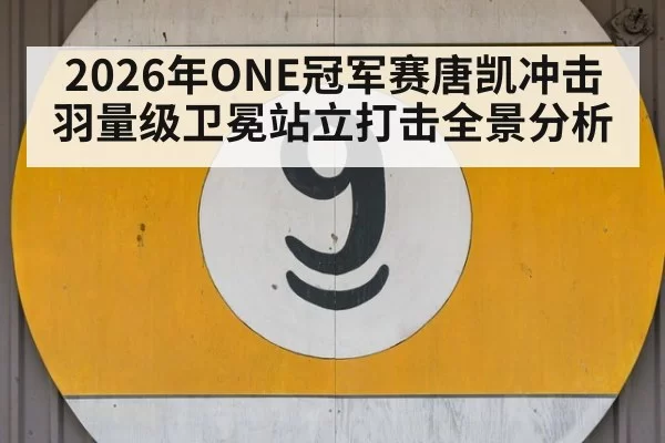 2026年ONE冠军赛唐凯冲击羽量级卫冕站立打击全景分析